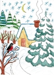 Рисунки на тему зима легкие (68 фото) » Рисунки для срисовки и не только